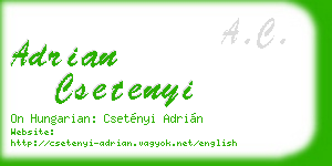 adrian csetenyi business card