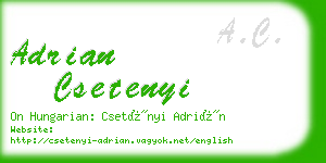 adrian csetenyi business card